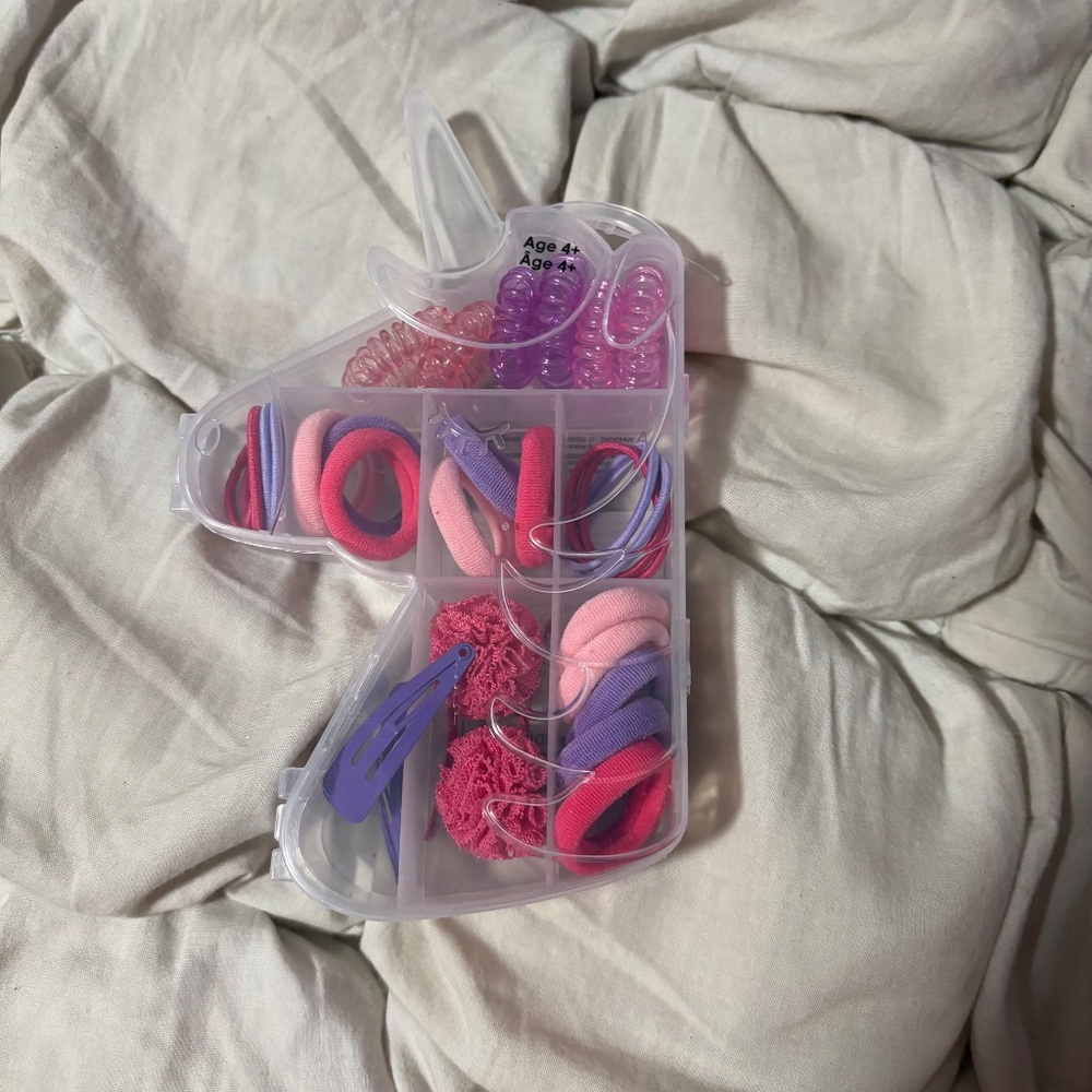Kawaii Unicorn Hair Accessory Set Pink Purple